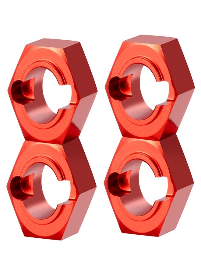 MORFUM 4PCS Aluminum 7mm Wheel Hex Hub Extenders Adaptor Combiner Coupler with Pin for LO-SI 1/16 Mini-B 1/18 Mini-T 2.0 RC Crawler Car Upgrade Parts (Red) - Image 5